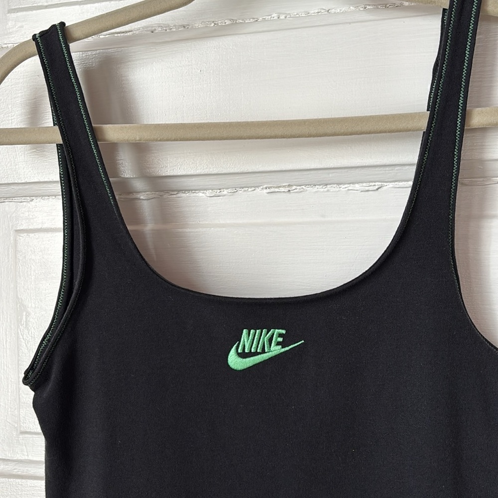 Nike Black Bodysuit with Teal Logo - Picture 3 of 11